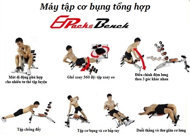  Máy tập cơ bụng tổng hợp 8 chức năng