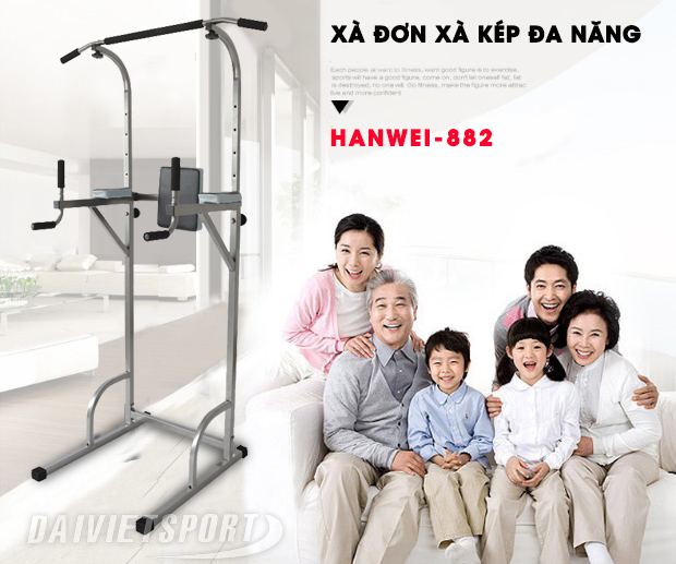 Xà đơn xà kép đa năng Hanwei 882 loại có ghế