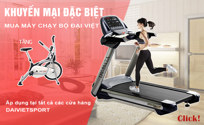 Tặng ngay Xe đạp tập thể dục khi mua Máy chạy bộ điện Đại Việt