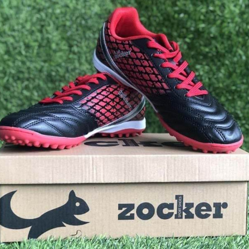 Giày đá bóng sân nhân tạo Zocker ZTF 18VT Đen-đỏ